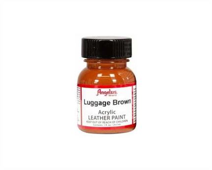 ANGELUS ACRYLIC PAINT LUGGAGE BROWN #274 29ML USE ON LEATHER, VINYL OR FABRIC