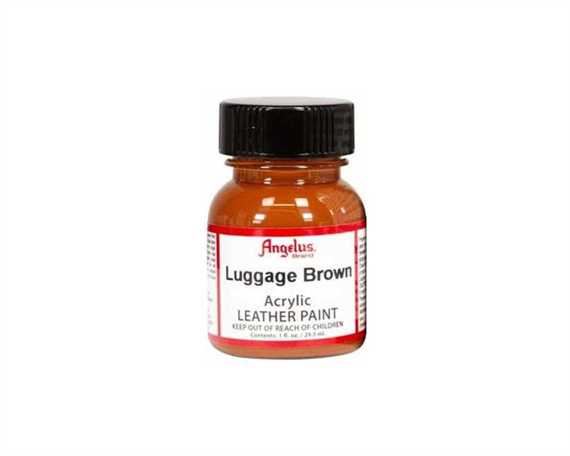 ANGELUS ACRYLIC PAINT LUGGAGE BROWN #274 29ML USE ON LEATHER, VINYL OR FABRIC