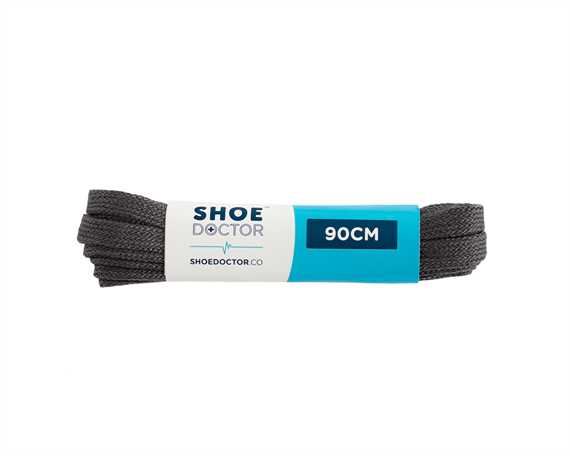  SHOE DOCTOR 90CM FINE FLAT LACE DARK GREY