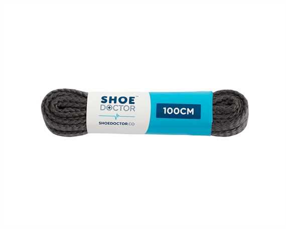  SHOE DOCTOR 100CM TRACK FLAT LACE DARK GREY
