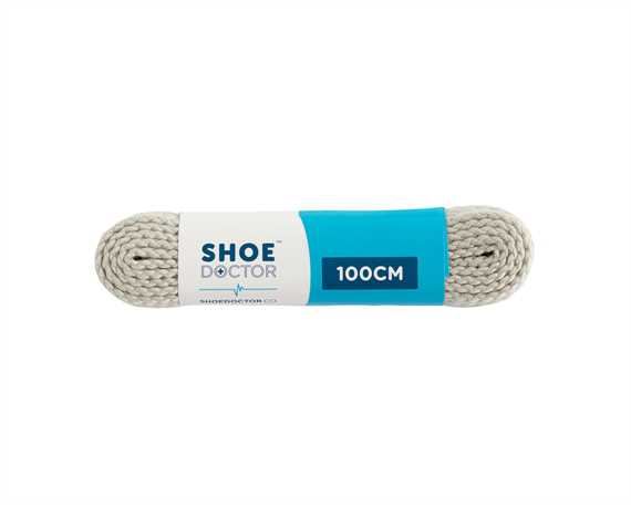  SHOE DOCTOR 100CM TRACK FLAT LACE LIGHT GREY