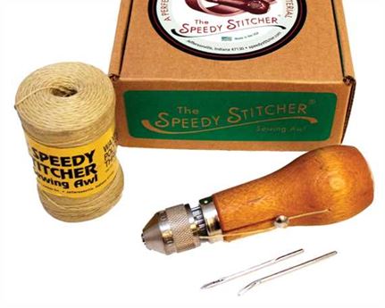 SPEEDY STITCHER SEWING AWL + XTRA NEEDLES + THREAD BOXED #110