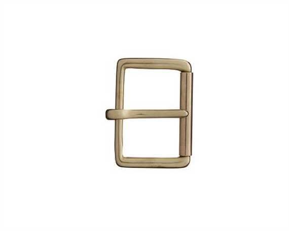 BUCKLE HALF MILITARY ROLLER ENGLISH BRASS 15MM