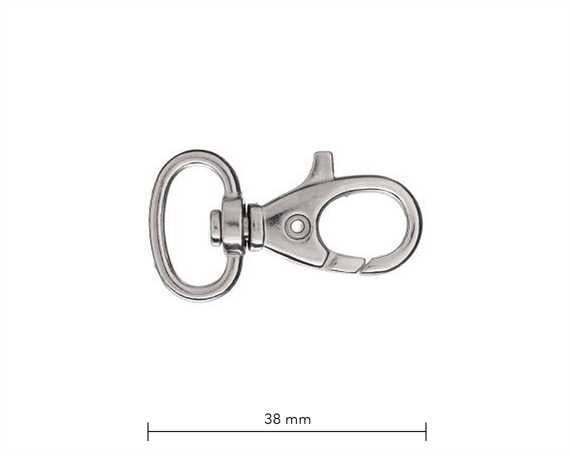 BAG CLIP F1 NICKEL PLATE 15M EYE 38MM LONG