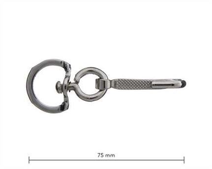 SNAP SWIVEL ROUND EYE 20MM LIGHT NICKEL PLATE 75MM LONG