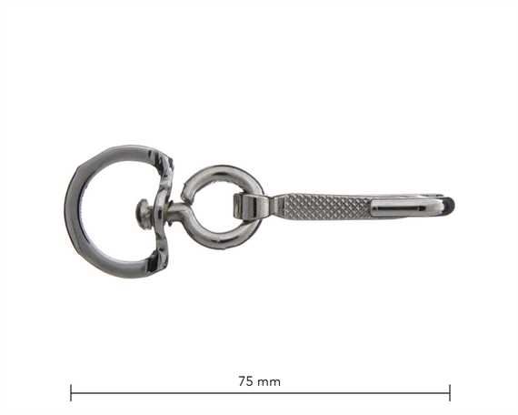 SNAP SWIVEL ROUND EYE 20MM LIGHT NICKEL PLATE 75MM LONG