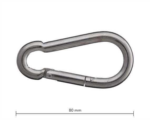 SPRINGHOOK 80MM NICKEL PLATE