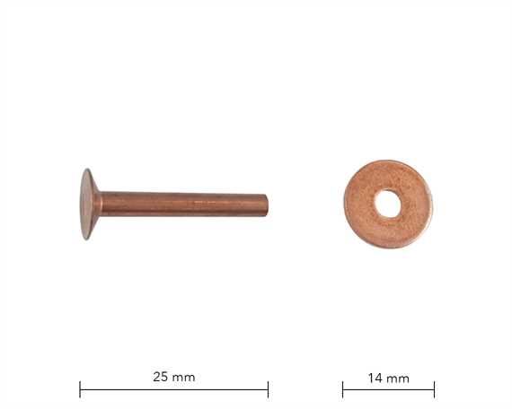 RIVET BINDER COPPER 6 GAUGE AND WASHERS PKT 40