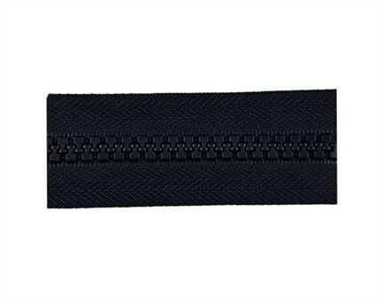 ZIP VISLON #10 CONTINUOUS BLACK (PER MT)