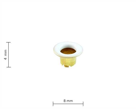 EYELET SHOE 4.5MM WHITE PKT OF 1000