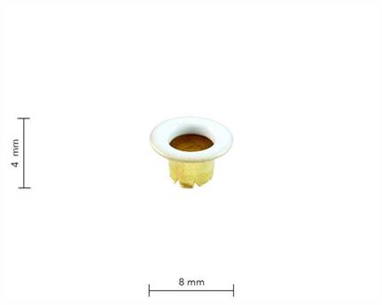 EYELET SHOE 4.5MM WHITE PKT OF 100 