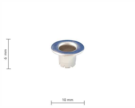 EYELET BOOT 6.0MM NICKEL PKT OF 100 