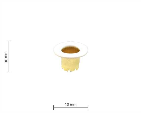 EYELET BOOT 6.0MM WHITE PKT OF 100