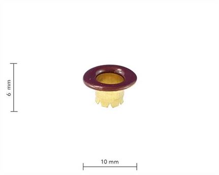EYELET BOOT 6MM PER 1000 BROWN