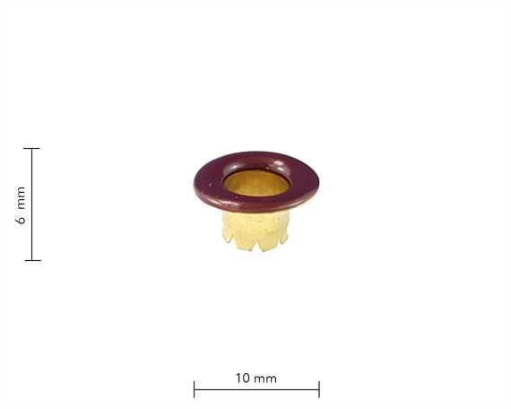 EYELET BOOT 6MM PER 1000 BROWN