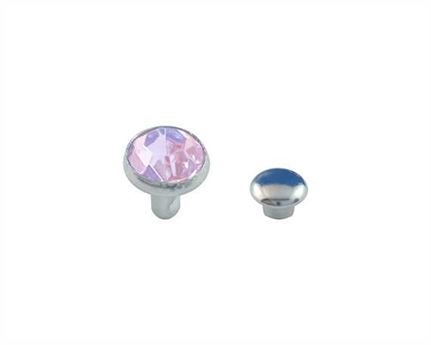 ORNAMENT CRYSTAL LIGHT PINK 7MM PER 1000