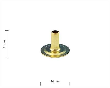 PRESS STUD LARGE DU GILT (BRASS) EYELET LONG STEM PER 1000