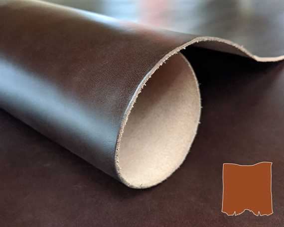VEG TANNED LEATHER DOUBLE BUTT ITALIAN BROWN ROUGH BACK 1.7MM (SQ MT)