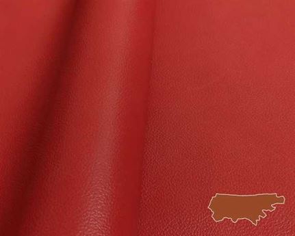 MOTORCYCLE COW SIDES HEAVY RED 1.2/1.4MM HEAVYWEIGHT GARMENT LEATHER