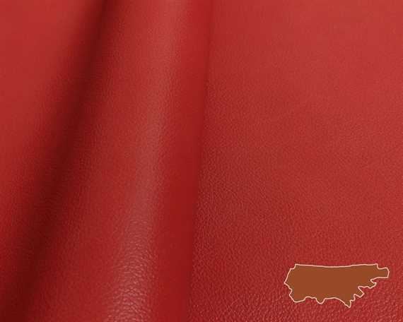 MOTORCYCLE COW SIDES HEAVY RED 1.2/1.4MM HEAVYWEIGHT GARMENT LEATHER