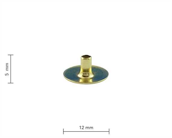 PRESS STUD MINI DU GILT (BRASS) EYELET PER 1000