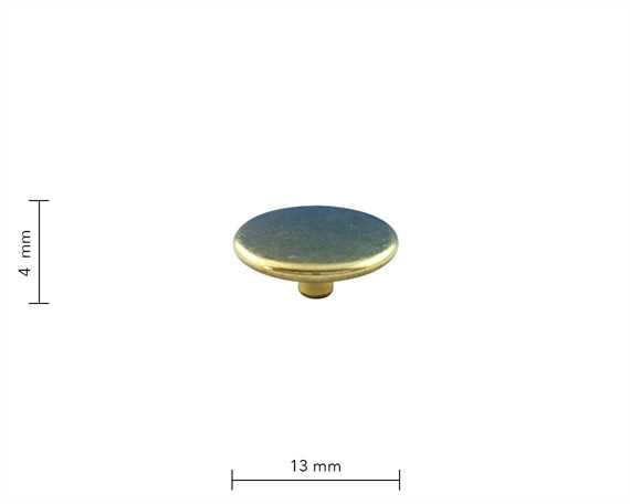 PRESS STUD MINI DU GILT (BRASS) TOP PER 100