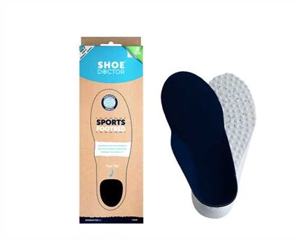  SHOE DOCTOR INSOLE SPORTS FOOTBED SIZE EURO 42 (AUS 8) CARBON ACTIVATED (PAIR)