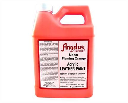 ANGELUS ACRYLIC PAINT NEON FLAMING ORANGE (1 QRT) 946ML