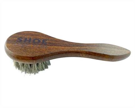 SHOE DOCTOR SHOE BRUSH HORSE HAIR LARGE DAUBER with WOODEN HANDLE