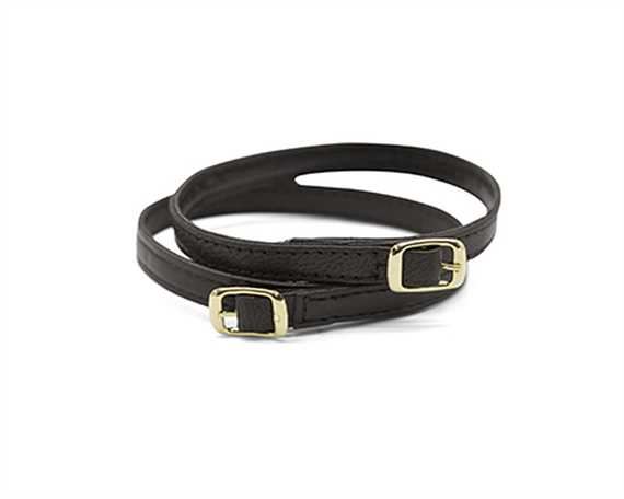 SHOE DOCTOR STRAP FOR SHOE BUCKLE GILT BLACK 10MM