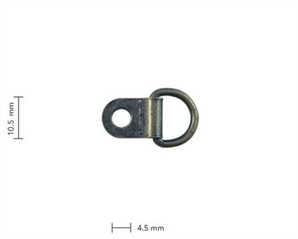 SHOE DOCTOR D-LOOP SINGLE HOLE FOR RIVET DARK ANTIQUE (PER EACH)