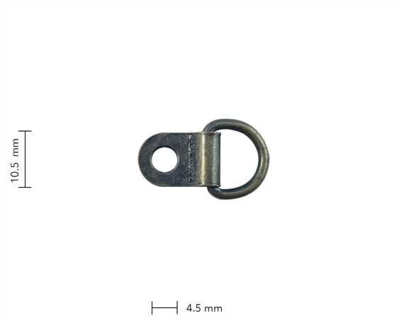 SHOE DOCTOR D-LOOP SINGLE HOLE FOR RIVET DARK ANTIQUE (PER EACH)