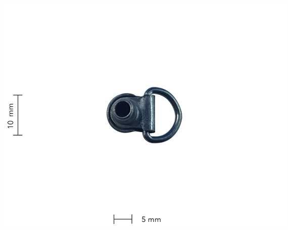 SHOE DOCTOR D-LOOP WITH RIVET TUBE ANTIQUE BLACK (PER EACH)