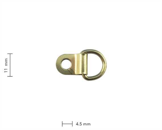 SHOE DOCTOR D-LOOP SINGLE HOLE FOR RIVET BRASS (PER EACH)