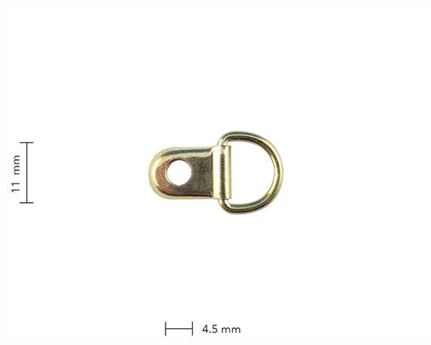 SHOE DOCTOR D-LOOP SINGLE HOLE FOR RIVET GILT (PER EACH)
