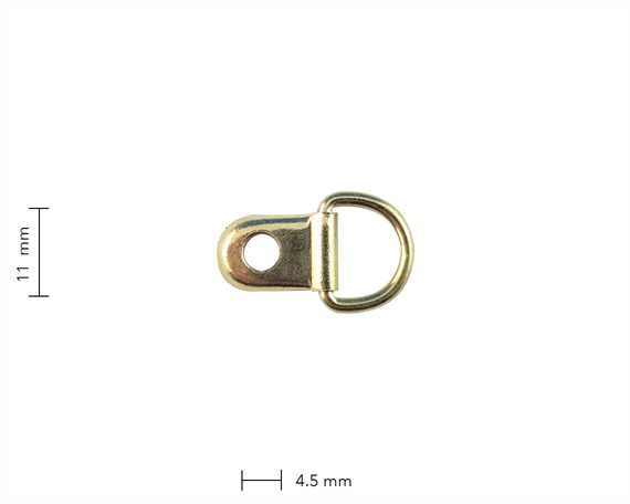 SHOE DOCTOR D-LOOP SINGLE HOLE FOR RIVET GILT (PER EACH)