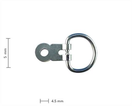 SHOE DOCTOR D-LOOP SINGLE HOLE FOR RIVET NICKEL (PER EACH)