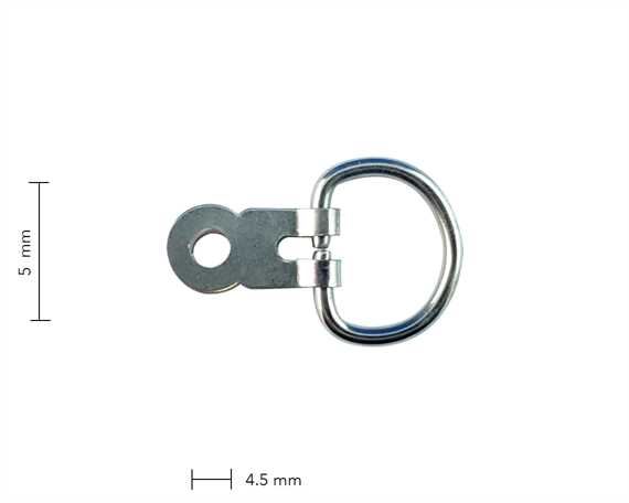 SHOE DOCTOR D-LOOP SINGLE HOLE FOR RIVET NICKEL (PER EACH)