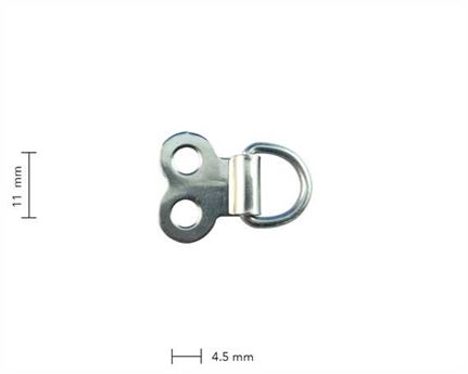 SHOE DOCTOR D-LOOP DOUBLE HOLE FOR RIVET NICKEL (PER EACH)