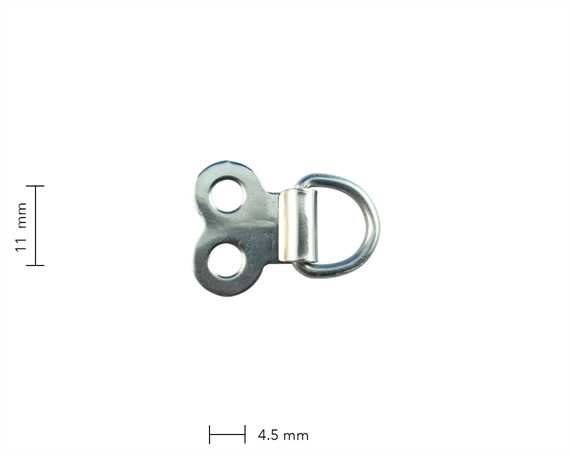 SHOE DOCTOR D-LOOP DOUBLE HOLE FOR RIVET NICKEL (PER EACH)