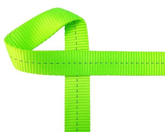 WEBBING HEAVY TRUCK (PER L/MTR) FLUORO LIME L01 35MM