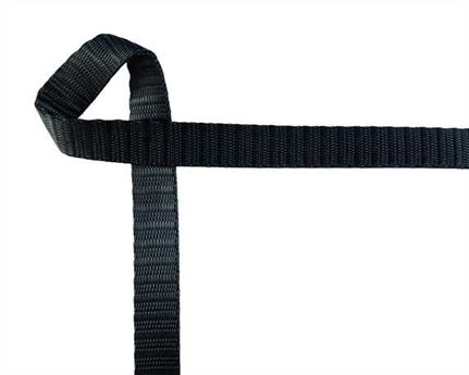 WEBBING POLYESTER BLACK 12MM (PER L/MTR)