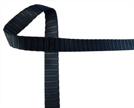 WEBBING POLYESTER BLACK 15MM (PER L/MTR)