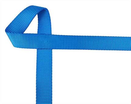 WEBBING POLYESTER HEAVY AQUA #102 25MM (PER L/MTR)
