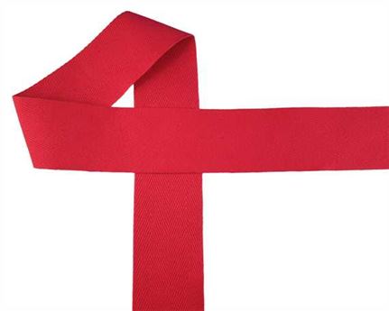WEBBING BINDING COTTON (PER L/MTR) RED 50MM