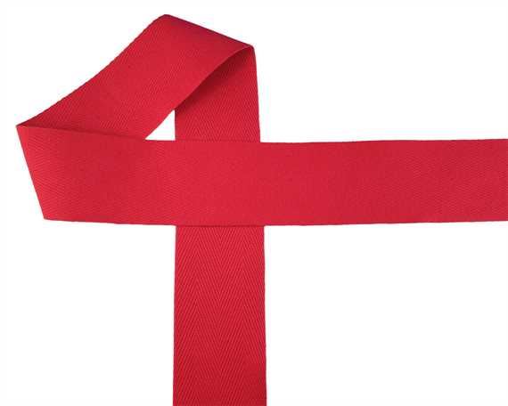 WEBBING BINDING COTTON (PER L/MTR) RED 50MM