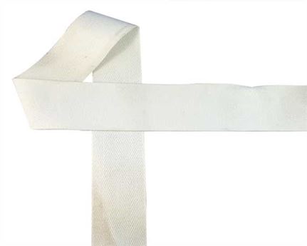 WEBBING BINDING COTTON (PER L/MTR) WHITE 50MM