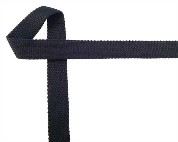 WEBBING COTTON (PER L/MTR) BLACK 25MM
