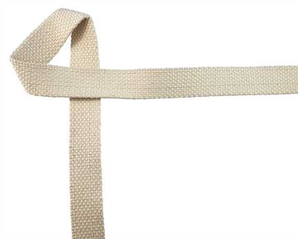 WEBBING  COTTON (PER L/MTR) NATURAL 25MM