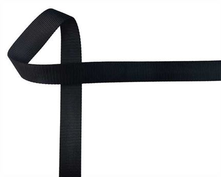 WEBBING POLYESTER HEAVY BLACK 32MM (PER L/MTR)